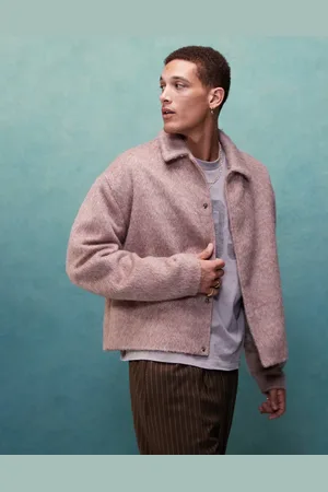 ASOS – Harrington-Jacke aus Wollimitat in