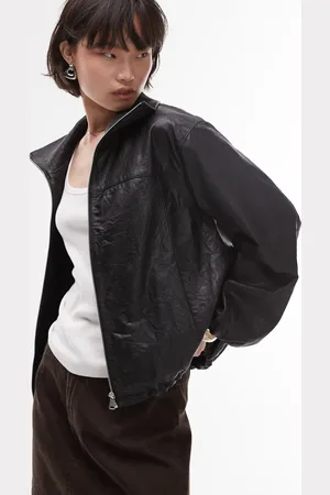MANGO – Capsule – Bomberjacke aus weichem Leder in