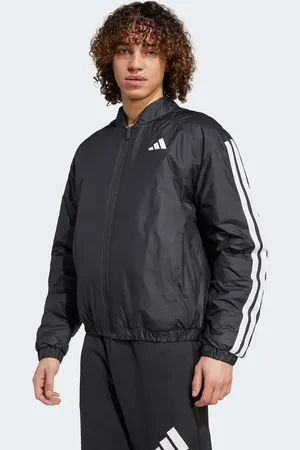 adidas – Essentials – Isolierte Bomberjacke in mit den 3 Streifen