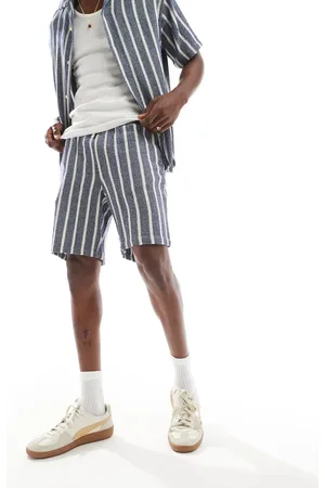 JACK & JONES – Strukturierte Shorts in gestreift, Kombiteil