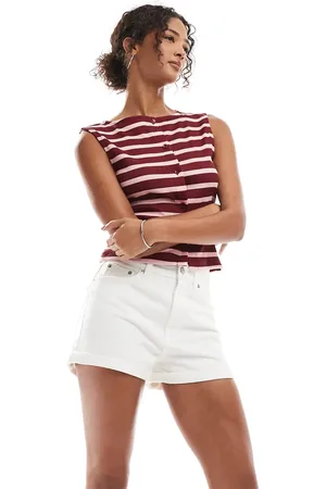 Pull&Bear – Mom-Jeans-Shorts in mittlerem