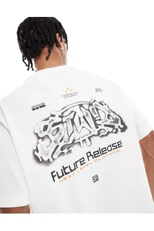 Pull&Bear – T-Shirt in mit „Future Release“-Rückenprint