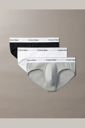 Calvin Klein – Icon Cotton Stretch – 3er-Pack eng geschnittene Hüftslips in Weiß, Grau und Schwarz
