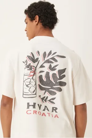 Abercrombie & Fitch – Cropped-T-Shirt in mit Standort-Rückenprint