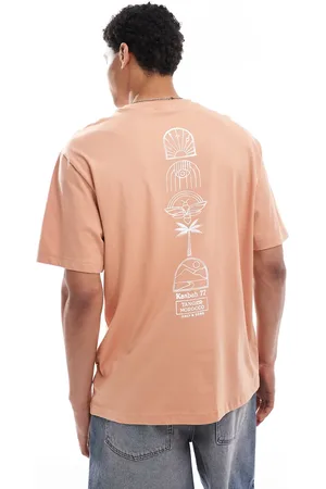 Only & Sons – Oversize-T-Shirt in verwaschenem mit „Kasbah“-Print