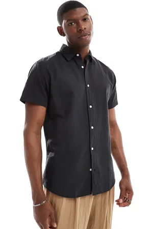 JACK & JONES – Kurzärmliges Leinen-Hemd in