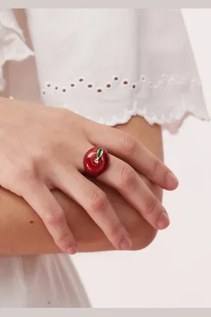 Reclaimed – Ring mit dickem roten Apfel-Motiv