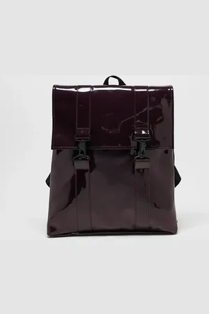 Rains – MSN – Wasserdichter Rucksack in glänzendem Burgunderrot, exklusiv bei ASOS