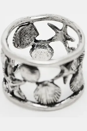 Reclaimed – Unisex – Ring in -Optik mit Muschel-Design