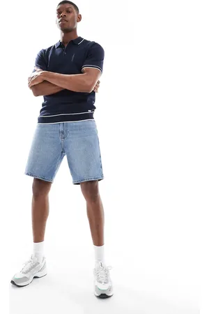 Hollister – Locker geschnittene Jorts in Hellblau