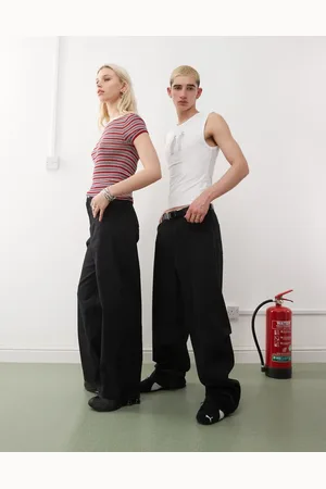 Weekday – Astro – Unisex-Hose aus Leinenmix in