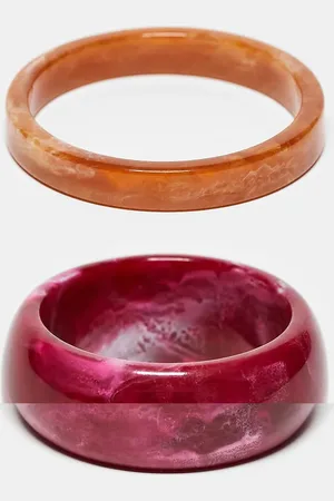 Reclaimed – Rote Armreifen im 2er-Pack