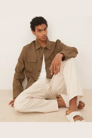 MANGO – Hemdjacke aus Leinen in