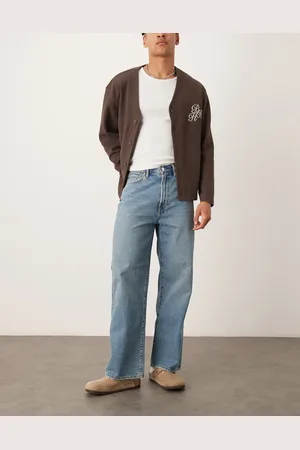 Abercrombie & Fitch – Weite Carpenter-Jeans in hellblauer Waschung