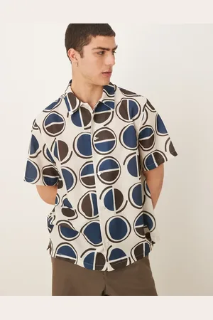 MANGO – Hemd mit Geo-Print in & Blau