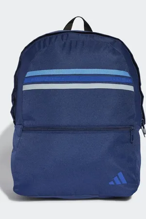 adidas – Classic Back-to-School – Rucksack in Dunkelblau und Königsblau mit 3-Streifen-Design