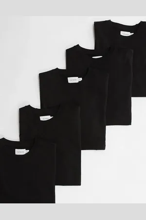 Topman – 5er-Pack T-Shirts in in regulärer Passform