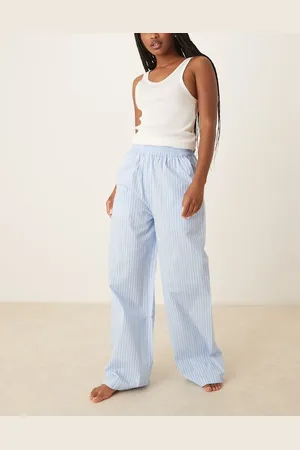 Luna – Oversize-Pyjama in gestreiftem mit weitem Bein