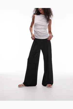 MANGO – Stretchhose in mit elastischem Bund und weitem Bein