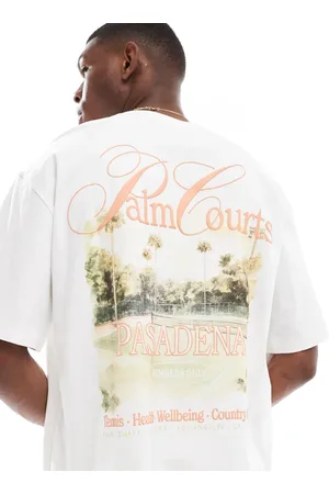 Only & Sons – Oversize-T-Shirt in mit „Courts“-Print hinten