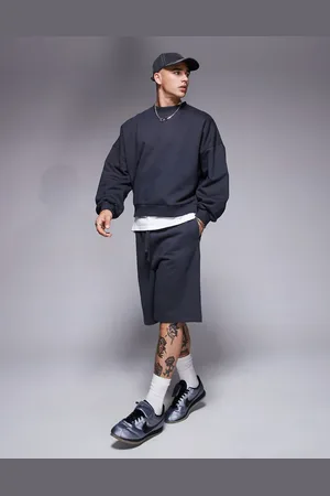 ASOS – Premium – Schwere Oversize-Shorts in Anthrazit, 400 g/m²