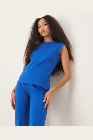 ASOS – Oberteil aus Interlock-Stoff in mit Korsett-Taille und Ziernaht, Kombiteil