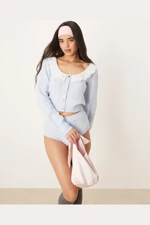 For Love & Lemons – Cupid – Strickjacke in mit Zopfmuster, Kombiteil