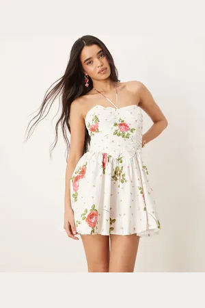 For Love & Lemons – Rosebud – Korsett-Minikleid in Weiß