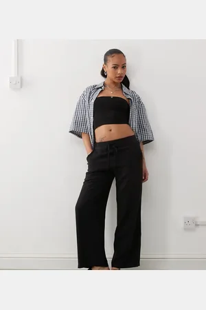 Noisy May – Locker sitzende Hose aus Leinenmix in