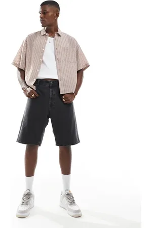 JACK & JONES – Alex – Weite Jeans-Shorts in