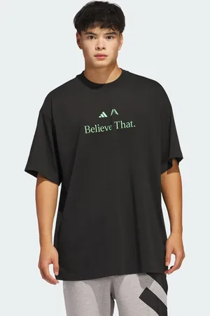 adidas – Anthony Edwards – T-Shirt in /Screaming Green mit „Believe That“-Print