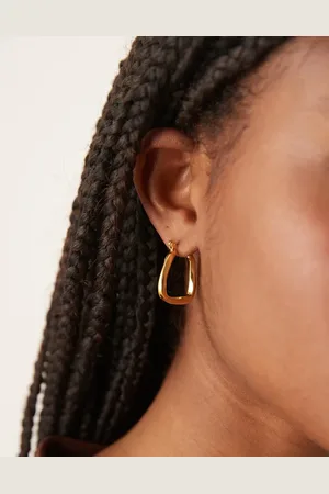 ASOS – Goldfarbene Ohrringe aus wasserfestem Edelstahl mit verdrehtem, eckigem Design