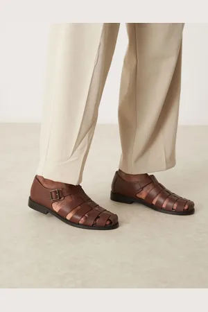 ASOS – Römersandalen aus braunem Leder
