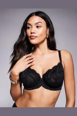 Ann Summers – Fuller Bust – Sexy Lace – Unwattierter BH in Schwarz mit tiefem Ausschnitt