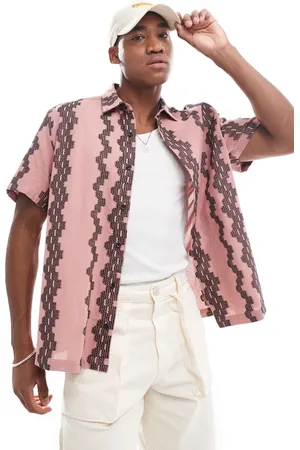 ASOS – Oversize-Hemd im 90er-Stil mit aufgestickten Streifen