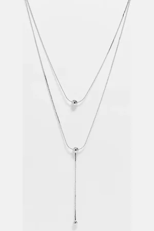 Reclaimed – Mehrreihige Unisex-Halskette in Silberoptik