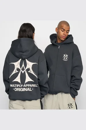 Multiply Apparel – Sketch – Oversize-Kapuzenjacke in Black Soda