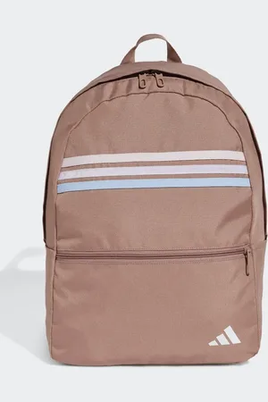 adidas – Classic Back-to-School – Rucksack in Warm Clay und Weiß mit 3-Streifen-Design