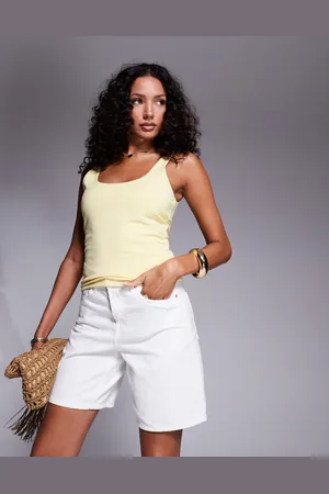 River Island – Denim-Bermudashorts in