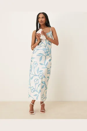 AWARE – Maxi-Trägerkleid in mit illustrativem Blumenprint