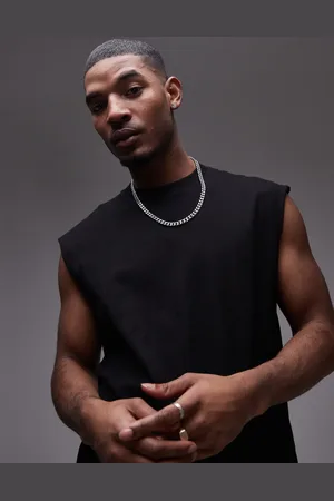 Topman – Ärmelloses, kastiges T-Shirt in