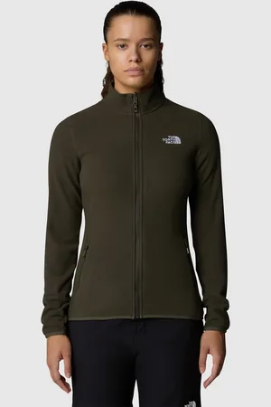 The North Face – 100 Glacier – Fleece-Jacke in neuem Taupe- mit Reißverschluss