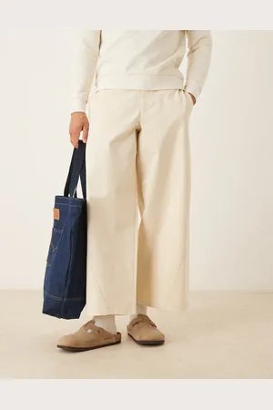 ASOS – Horseshoe-Hose aus Twill in Ecru