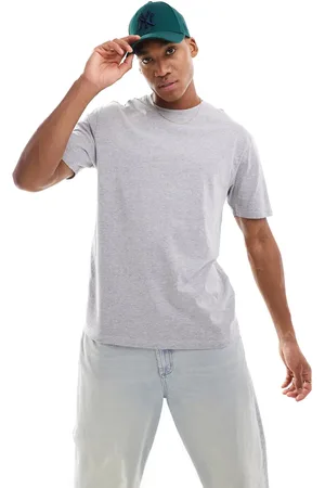 Only & Sons – Locker geschnittenes T-Shirt in Hellgrau meliert