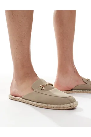 ASOS – Espadrille-Pantoletten in Stein mit Trensen-Detail