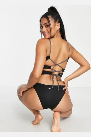 Nike Nike – Mittellanges Bikini-Oberteil in mit V-Ausschnitt