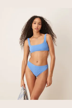 & OTHER STORIES – Mix and Match – Bikinihose in mit Kräuselstruktur und hohem Beinausschnitt