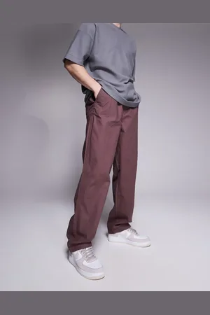 ASOS – Baggy Fit Leinenmix-Hose in