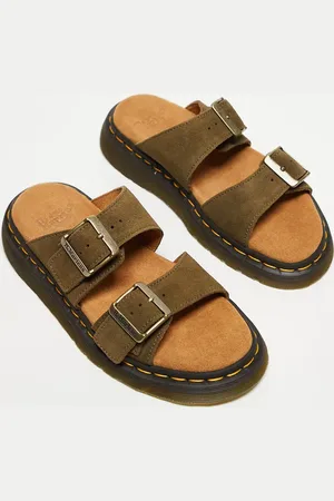 Dr. Martens Dr. Martens – Unisex – Josef – Slider in dunklem Olivgrün