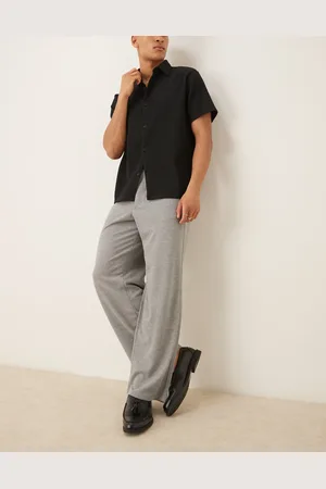 ASOS – Elegante Hose in mit Struktur, weitem Bein und Doppelfalten